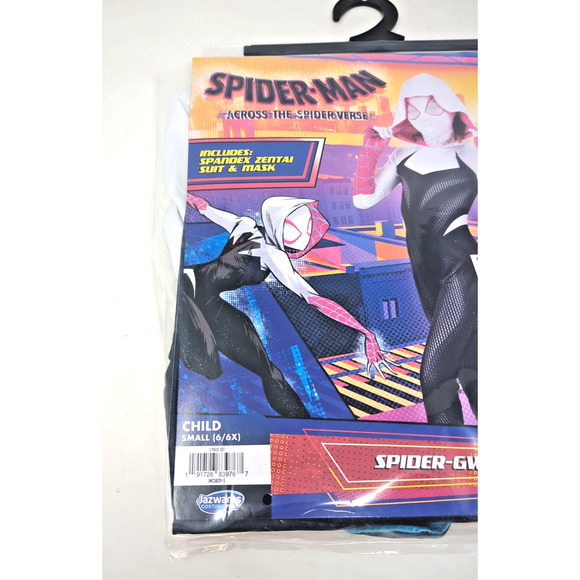 Jazwares Spider-Gwen Child Costume Size Small (6-6x) Spider-Man Ghost Spider NEW - Picture 2 of 3